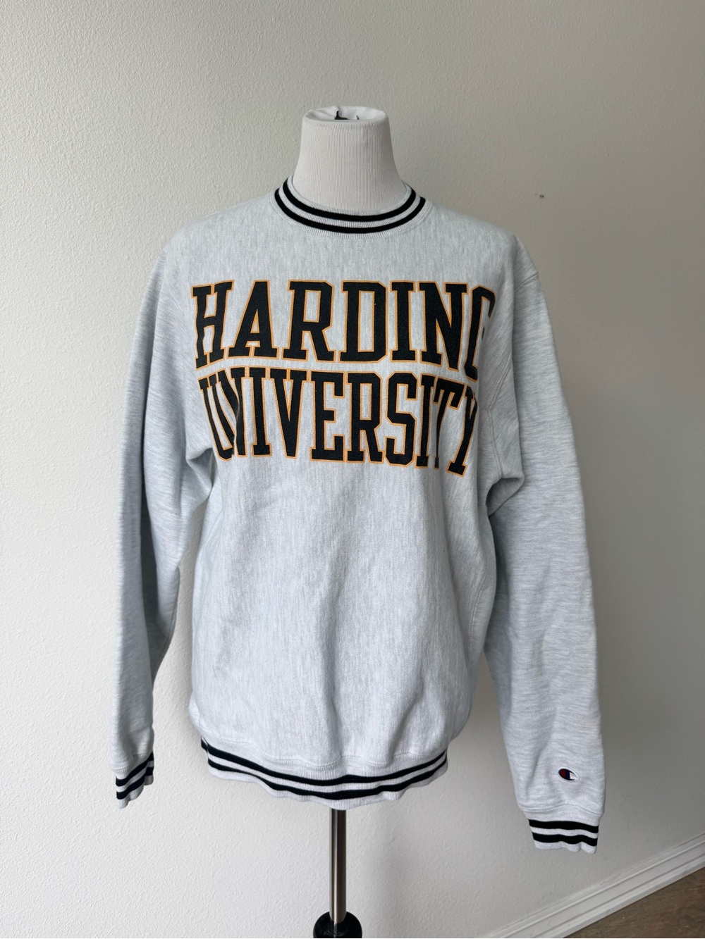 Champion Reverse Weave Harding University Grey Crewneck Sweatshirt